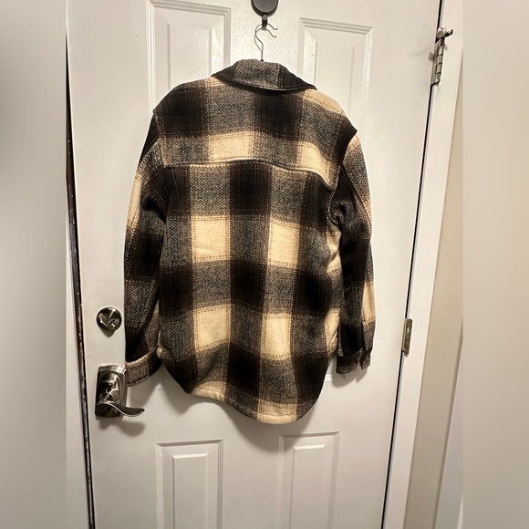 Women’s Buffalo David Bitton Shaket. Cream/brown size large - Picture 2 of 2